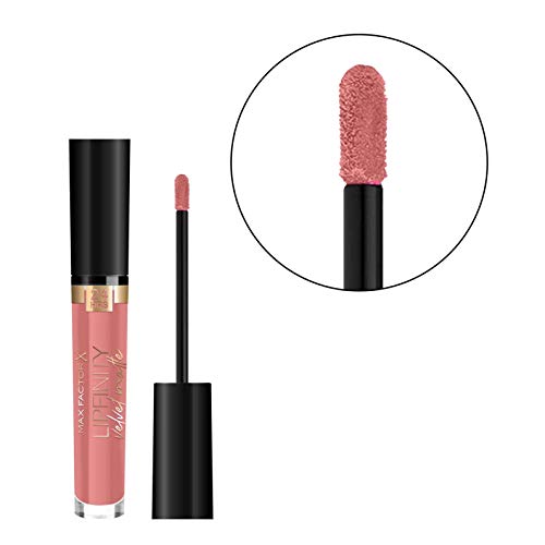 Max Factor Lipfinity Velvet Matte Posh Pink 45 – Pintalabios líquido con acabado mate en rosa intenso – Con aceite de coco nutritivo – Dura hasta 24 horas