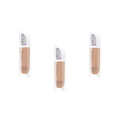 Maybelline New York Base de Maquillaje líquida Superstay 24H - 40 Fawn, Juego de 3 (3 x 30 ml)