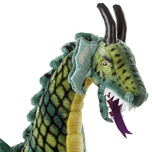 Melissa & Doug Dragón alado gigante y realista de peluche (91,44 cm x 102,87 cm x 40,64 cm)