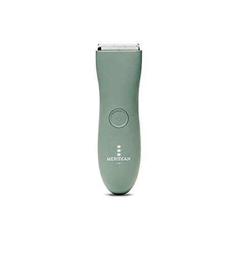 Meridian Afeitadora Cortadora Eléctrica Corporal para Hombres | Rasuradora Para la Ingle y el Cuerpo con cuchilla de cerámica | Resistente al Agua l USB Recargable - 90 minutos de duración l Sage