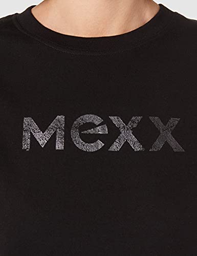 Mexx Organic Cotton T-Shirt Camiseta, Negro, L para Mujer