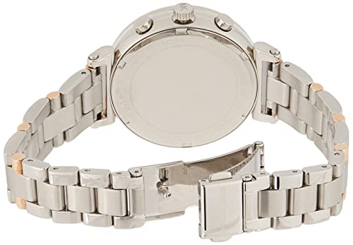 Michael Kors Reloj para Mujer Sofie, Caja de 39 mm, Movimiento Cronógrafo, Correa de Acero Inoxidable, Plata