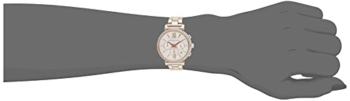 Michael Kors Reloj para Mujer Sofie, Caja de 39 mm, Movimiento Cronógrafo, Correa de Acero Inoxidable, Plata