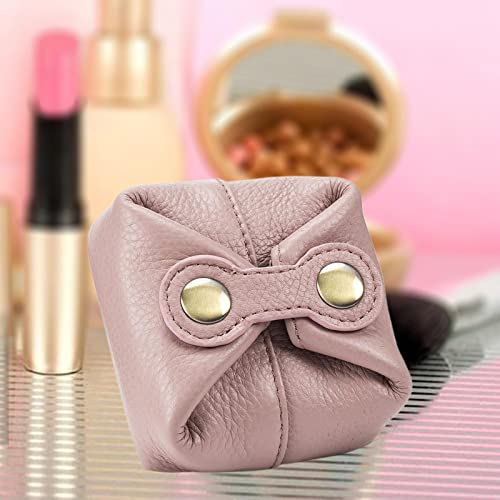 Milageto Adorable Novedad Hombres Monedero Monedero Cartera de cuero Llave Bolsa de lápiz labial Cambiar auriculares Monederos para auriculares - Rosado