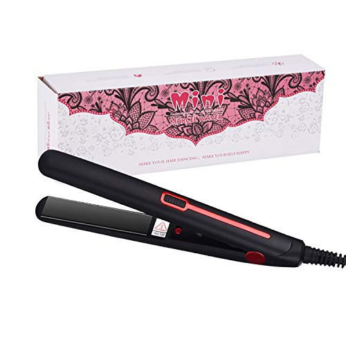 Mini Plancha de pelo profesional para todo tipo de cabello, Tecnología cerámica, Calentamiento Instantáneo, hasta 180℃, Perfecta para alisar, crear ondas o rizos