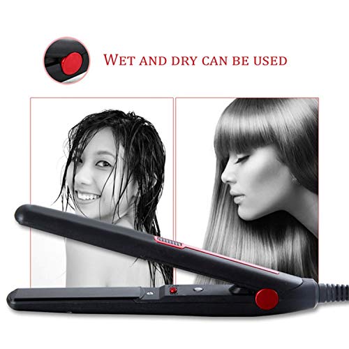 Mini Plancha de pelo profesional para todo tipo de cabello, Tecnología cerámica, Calentamiento Instantáneo, hasta 180℃, Perfecta para alisar, crear ondas o rizos