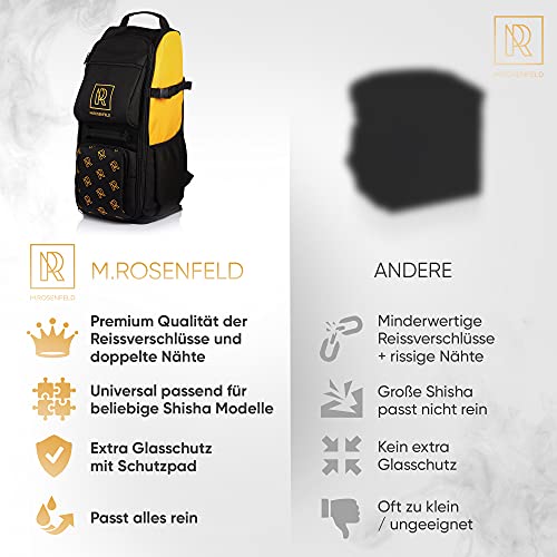 Mochila para Cachimba Maletas De Viaje con 13 Compartimentos para Boquillas Cachimba Shisha Accesorios Bolsa Grande para Cachimba Acolchado Y Resistente Al Agua Mochila De Viaje