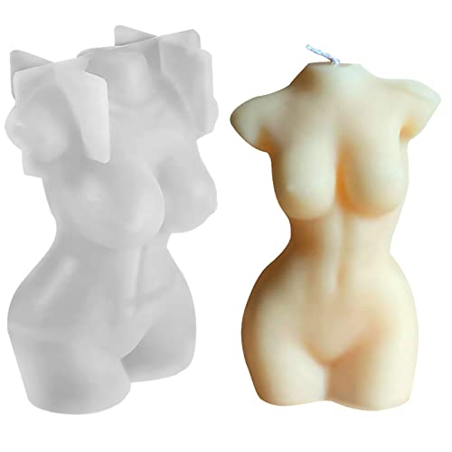 Molde Silicona Cuerpo Humano,Velas Cuerpo Mujer,Moldes Para Velas Cuerpo,Cuerpo Femenino Y Masculino,Resina 3d Moldes,Para Hacer Velas Perfumadas De Chocolate (Chica caliente)