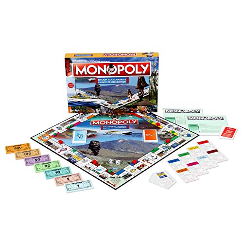 Monopoly de Islas Canarias - Juego de Mesa de las Propiedades Inmobiliarias - Versión bilingüe en Castellano e Inglés