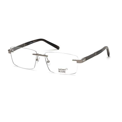 Montblanc MB0711 Monturas de gafas, Gris (Rutenio Scuro Luc), 57.0 Unisex Adulto