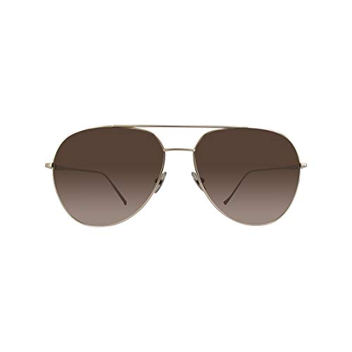 Montblanc MB657S 32F 61 Monturas de Gafas, Dorado (OroMarrone Grad), 61.0 Unisex Adulto