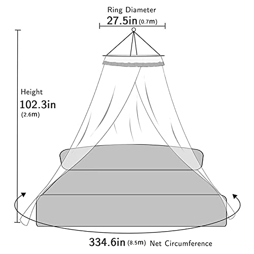 Mosquitera Cama, Mosquitera para Individual y Doble, Cama con Dosel Cortina de Dosel, Cortina de Cama con cúpula Transparente Universal Princess Mosquito Net para el hogar y los Viajes,Morado