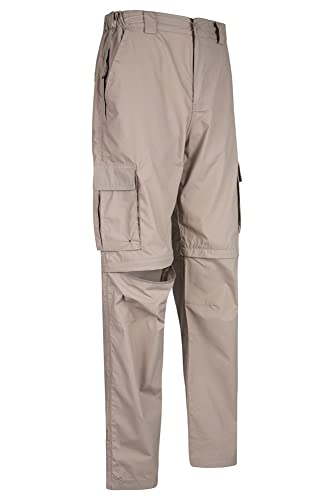 Mountain Warehouse Pantalones Desmontables Trek para Hombre Beige Oscuro 42