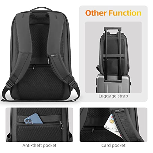 MS Mochila para computadora portátil de Negocios, Mochila de Negocios de 15.6 Pulgadas para Hombres y Mujeres, Apta para el Trabajo, Mochila, Viajes, Ciclismo