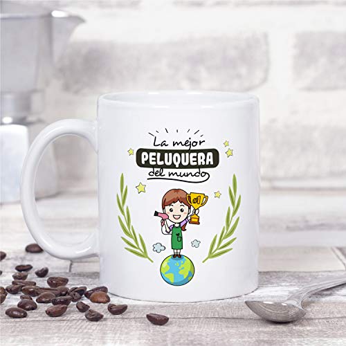 MUGFFINS Taza Peluquera (Mejor del Mundo) - Regalos Originales y Divertidos de Peluquería