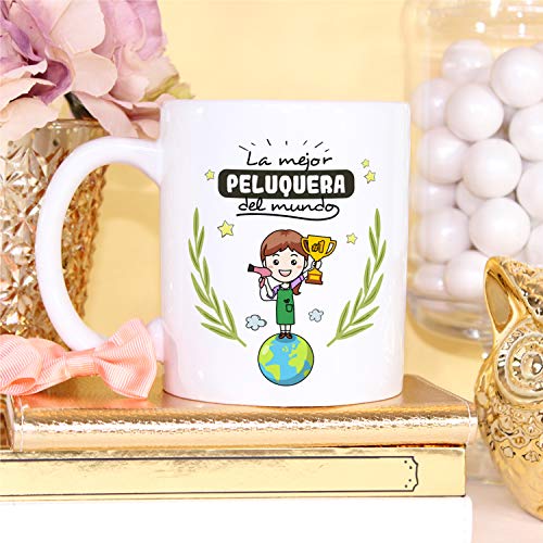 MUGFFINS Taza Peluquera (Mejor del Mundo) - Regalos Originales y Divertidos de Peluquería