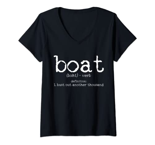 Mujer Barco Definición Busto Otro Mil Divertido Regalo De Navegación Camiseta Cuello V