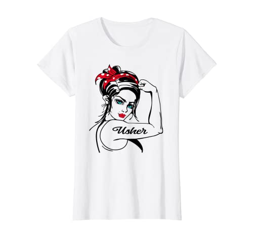 Mujer Usher Rosie La remachadora Pin Up Camiseta