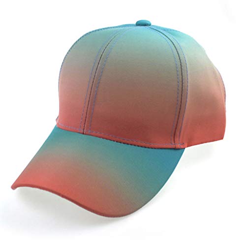 Mujeres Hombres Verano Personalidad Hip Hop Sombrero De Béisbol Contraste Color Gradient Rainbow Ajustable Snapback Gorra, Preguntas frecuentes:, Large