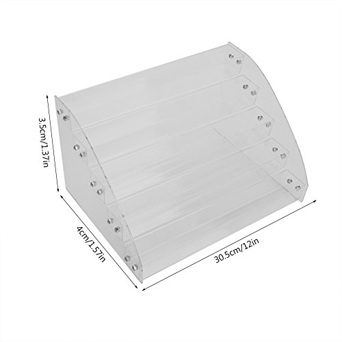 Múltiples Ranuras para Gafas de Sol de Coche Organizador Transparente acrílico Gafas Vitrina para Mujeres y Hombres (Cinco)