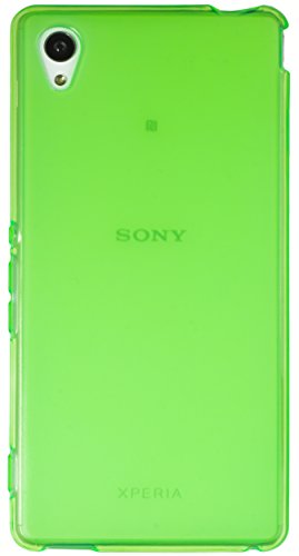 mumbi Funda Compatible con Sony Xperia M4 Aqua Caja del teléfono móvil, Verde Transparente