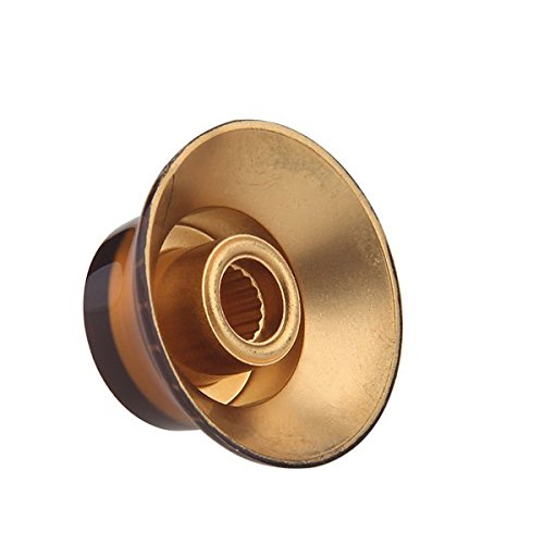 Musiclily Métrica 6mm Forma de Sombrero Perillas Botones de Potenciómetros para Guitarra Estilo Single Cut, Ámbar (4 Piezas)