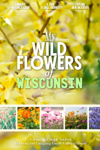 My Wildflowers of Wisconsin: A Beautiful and Colorful Herbarium Notebook for Drying and Cataloguing Locally Collected Flowers, Plants and other ... | A calming Adventure into Your Local Flora