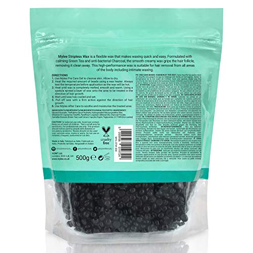 Mylee Professional Perlas de Cera Depilatoria 500g, Bolitas de Cera Depilatoria para Usar Sin Bandas, Cera Depilatoria Sin Dolor para Cuerpo, Cara e Ingles (Coco y Árnica + Carbón y Té Verde)