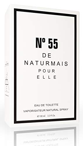 N°55 Eau De Toilette Intense 100 ml. Imitaciones Compatible con Eau De Parfum Chan. N°5, Perfume Equivalente Mujeres