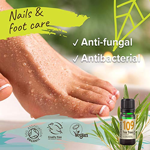 Naissance Aceite Esencial Árbol de Té Puro BIO (No. 109) 10ml - Certificado Ecológico Natural Orgánico, Ideal Para Acné, Cuero Cabelludo, Uñas – Reduce Enrojecimiento Uniformiza Tono Piel