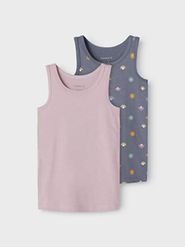 NAME IT NMFTANK Top 2P Folkstone Sun Noos Camiseta, Gris, 4 años para Niñas