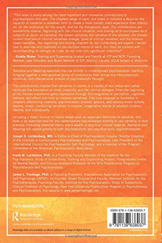 Narrative and Meaning: The Foundation of Mind, Creativity, and the Psychoanalytic Dialogue (Psychoanalytic Inquiry Book Series)