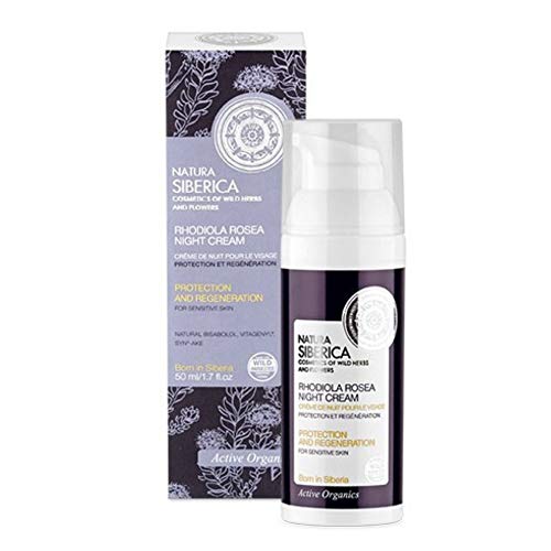 Natura Siberica Rhodiola Rosea, Crema nocturna facial - 50 ml.