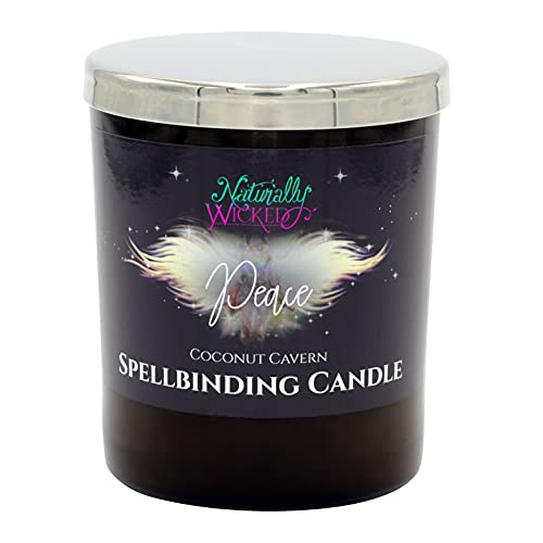 Naturally Wicked® Vela de paz Spellbinding, crea tu propio hechizo de paz, cera de soja natural, vegana y libre de crueldad, regalo perfecto