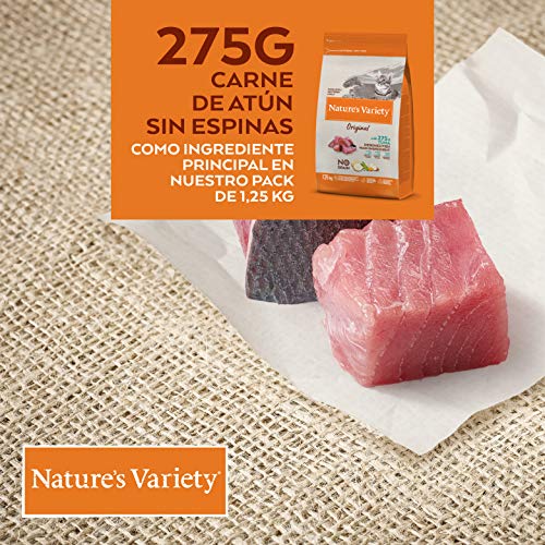 Nature's Variety Original No Grain - Pienso para gatos esterilizados con atún sin espinas 1,25 Kg