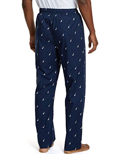 Nautica Pantalón de pijama de algodón 100% elástico para hombre - azul - Medium