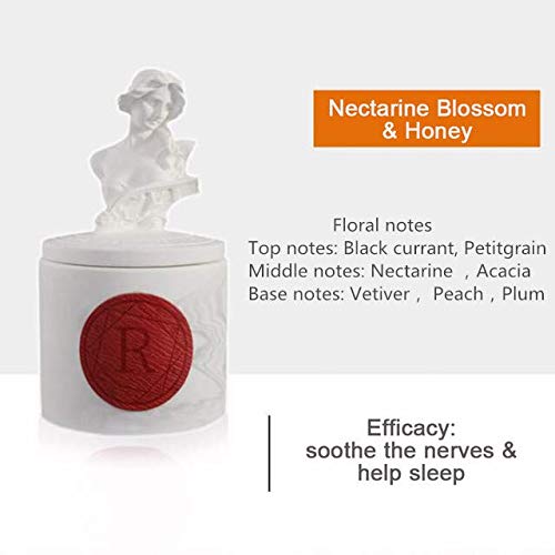 Nectarine Blossom & Honey - Vela aromática con aroma a flor y miel, aroma de soja sin humo, decoración romántica del hogar (Nectarine Blossom & Honey)