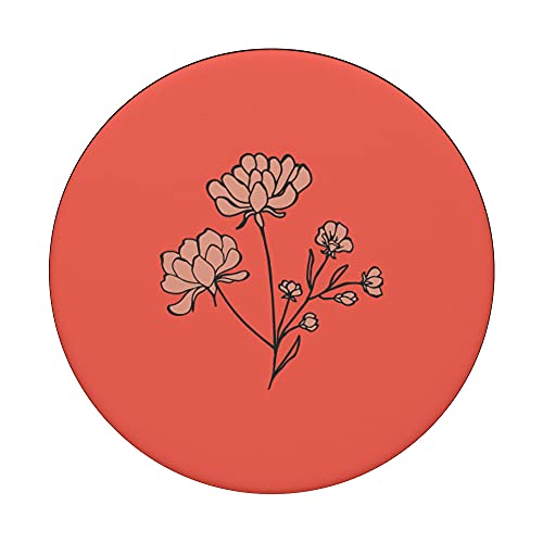 Nectarine - Flor boho, floral bohemio botánico PopSockets PopGrip Intercambiable