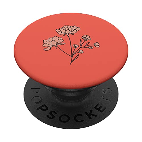 Nectarine - Flor boho, floral bohemio botánico PopSockets PopGrip Intercambiable