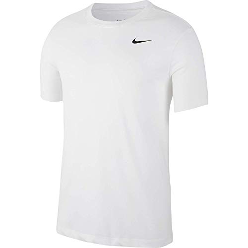 NIKE M NK Dry tee Dfc Crew Solid Camiseta de Manga Corta, Hombre, White/Black