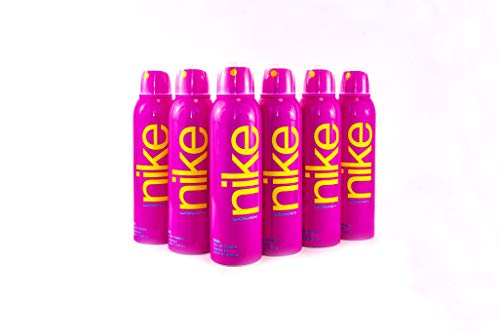 Nike Pink, Desodorante Spray para Mujer, 200 ml - Pack de 6