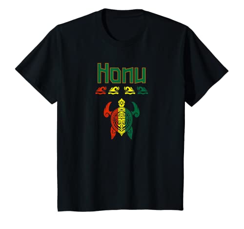 Niños Tortuga marina de reggae polinesia Honu Camiseta