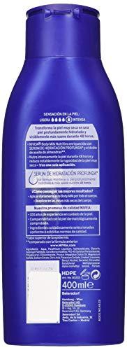 NIVEA Body Milk Nutritivo - 48h Cuidado hidratante intensivo - 400 ml, pack of 2