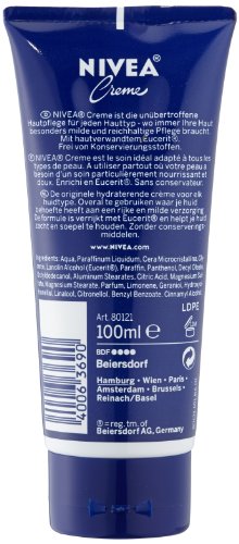 Nivea - Crema en tubo, pack de 4 (4 x 100 ml)