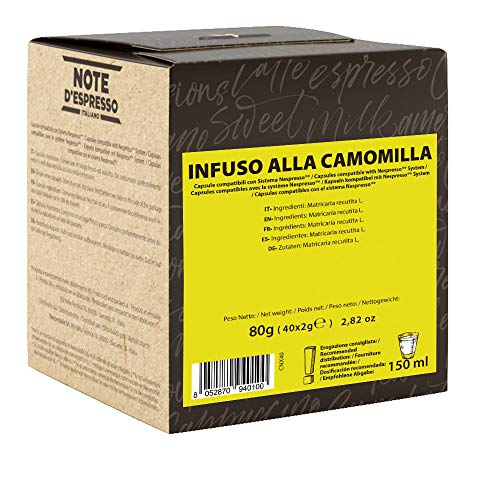 Note d'Espresso - Manzanilla - Cápsulas compatibles con Cafeteras NESPRESSO* - 40 caps