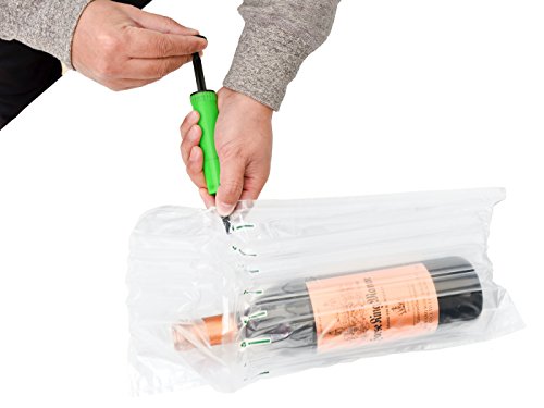 NOVSIX 20 Pieza Botella Bubble Wrap Wine Wrap Sleeves Cojín Bubble Protector Bolsa de Viaje a prueba de Fugas bolsa