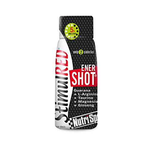 Nutrisport - StimulRed Enershot, Energía para el Deporte, Guaraná, Taurina, Arginina, Magnesio y Gingseng, Shot de 60 ml, 20x60 ml