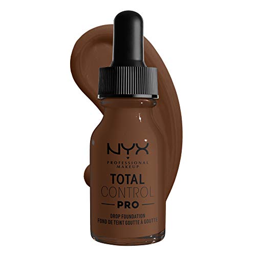 NYX PROFESSIONAL MAKEUP Base de Maquillaje Líquida Total Control Pro Drop, Dosificación Precisa, Cobertura Modulable Y Personalizable, Fórmula Vegana, Acabado Natural, Tono: 22 Deep, 13 Mililitros