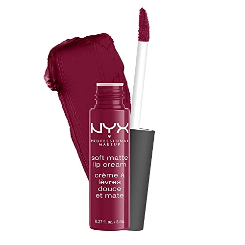 NYX Professional Makeup Pintalabios Soft Matte Lip Cream, Acabado cremoso mate, Color ultrapigmentado, Larga duración, Tono: Copenhagen