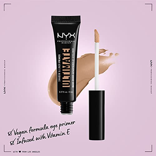 NYX Professional Makeup Prebase Ultimate para sombras y lápiz de ojos, con vitamina E, Fórmula vegana, Medium Deep